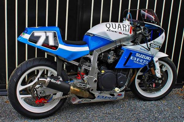 Mercenary Garage Custom Motorcycle Workshop Suzuki GSX-R 1100 Team BRS Racing Suspension Slab Side Slabby Slabside.jpg