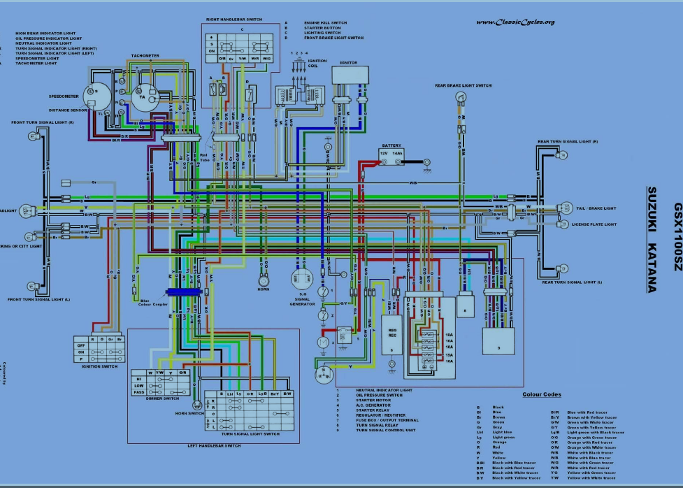 Gsx1100 Wiring Diagram On A File - Air Cooled